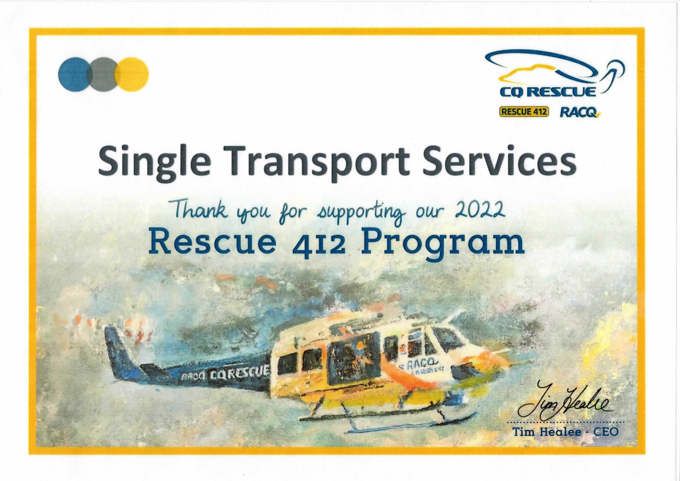 Rescue Certificate 2022